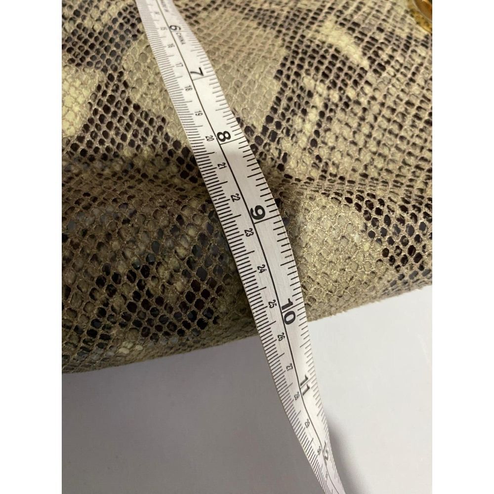 Michael Kors Brown Python Snakeskin Leather Shoulder Bag Chain Strap Embossed - Picture 8 of 9